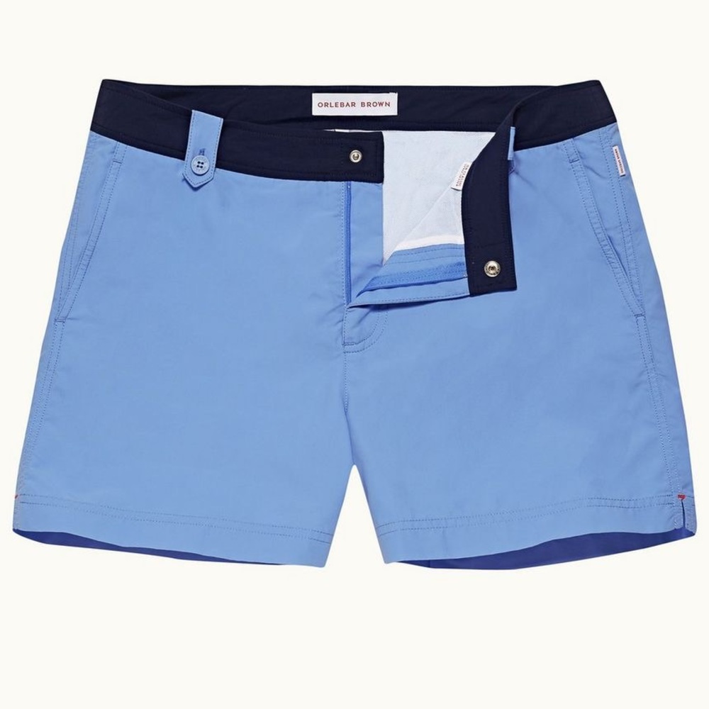 NWOT Orlebar Brown Thunderball 007 Riviera/Navy Shorter Length Swim Short